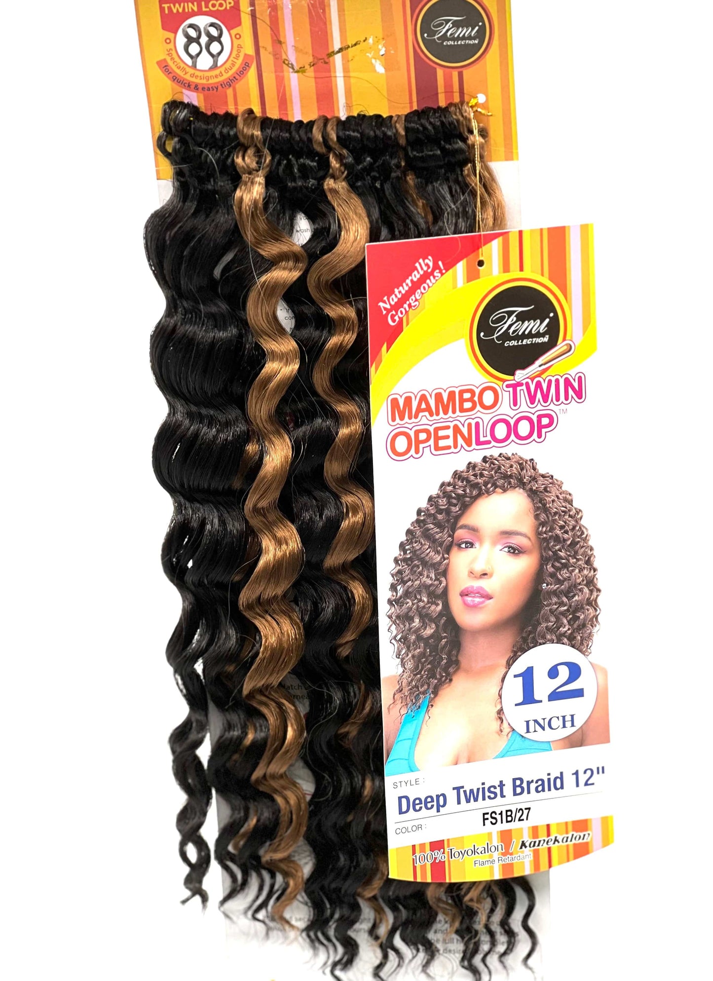 FEMI Collection Mambo Twin Open Loop Deep Twist Braid 12'' - VIP Extensions
