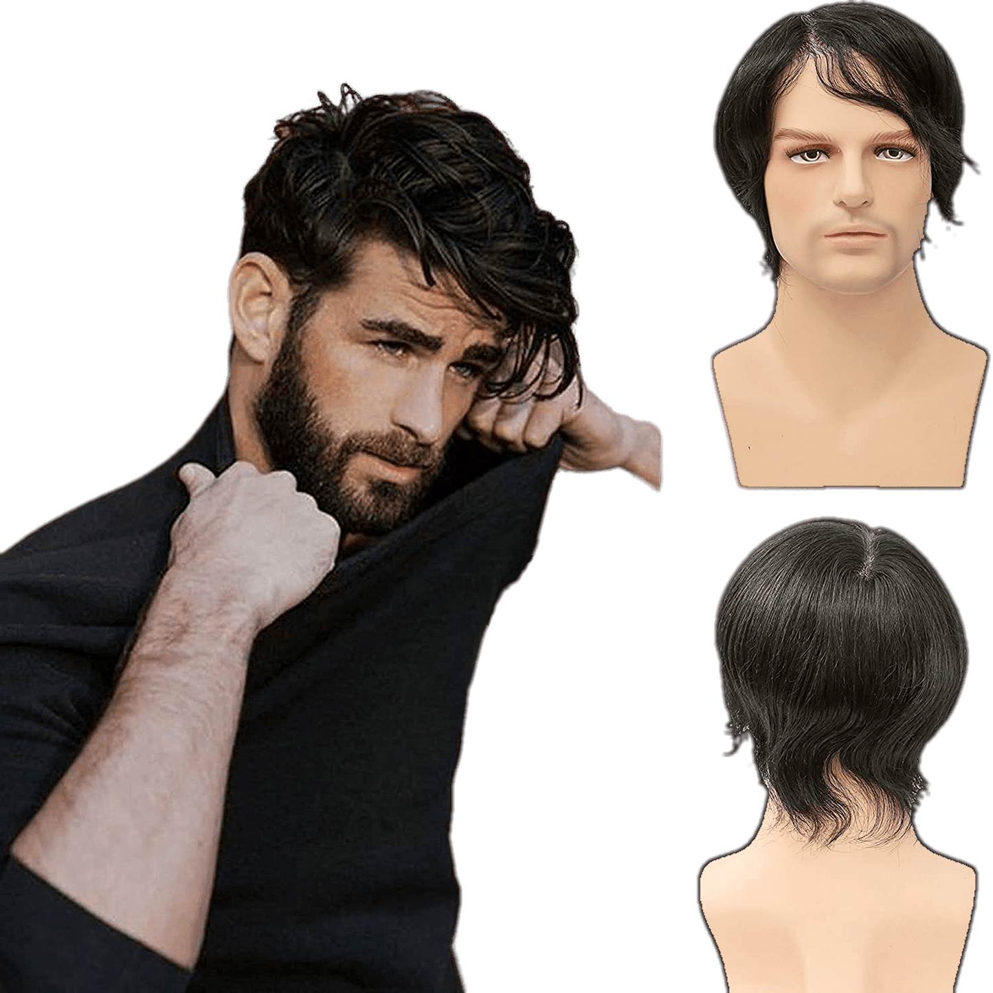 Toupee - 100%Human Hair Full Lace - VIP Extensions