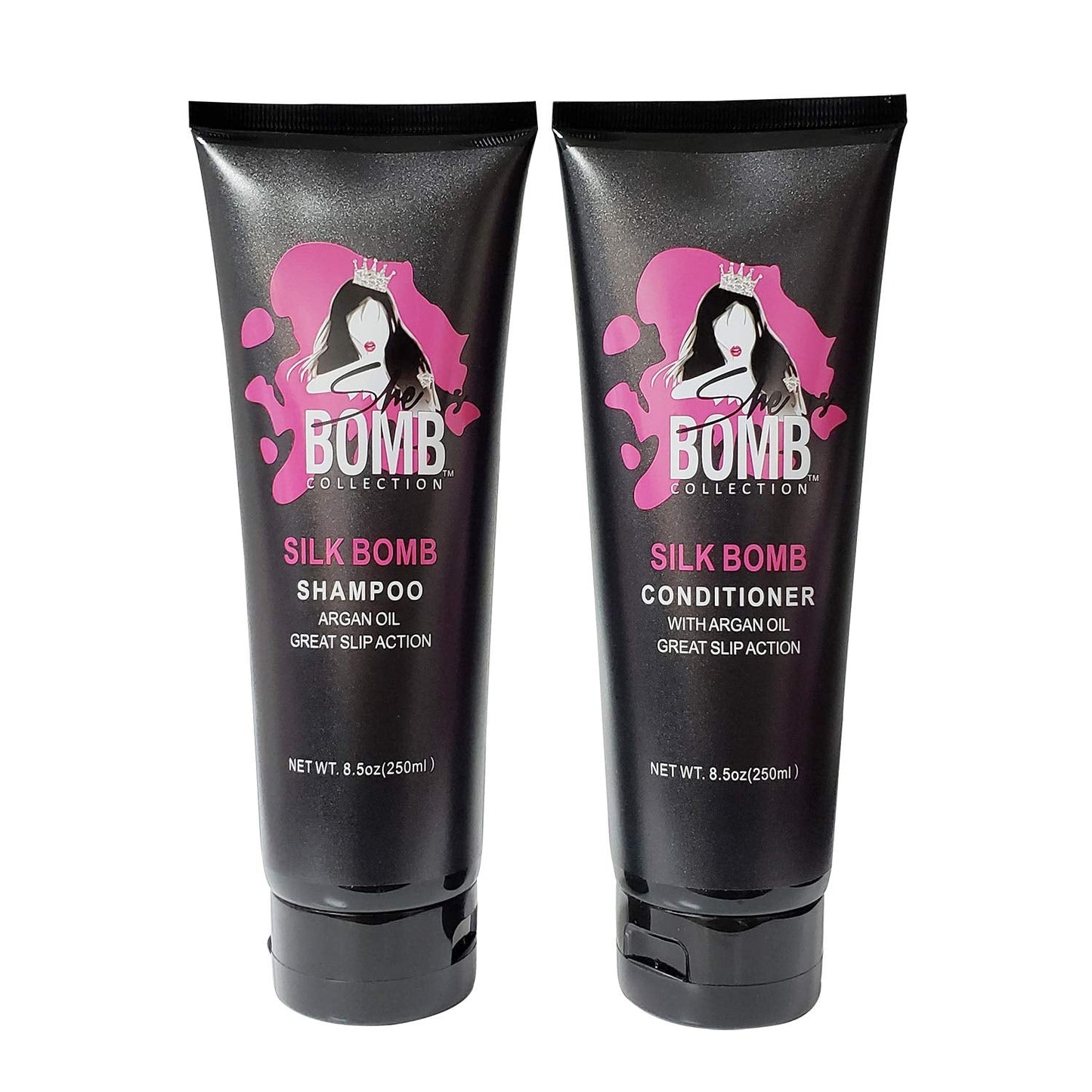 She Is Bomb SILK BOMB SHAMPOO AND CONDITIONER 8.5 OZ - VIP Extensions