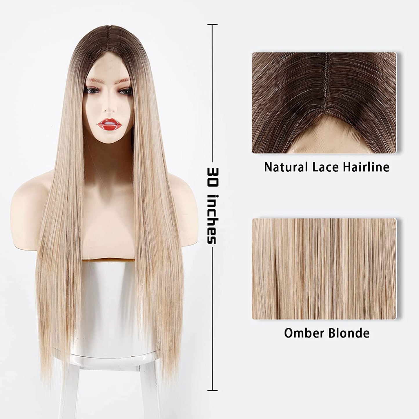 Fashion Wig with lace Straight, Heat Resistant Long Hair - VIP Extensions