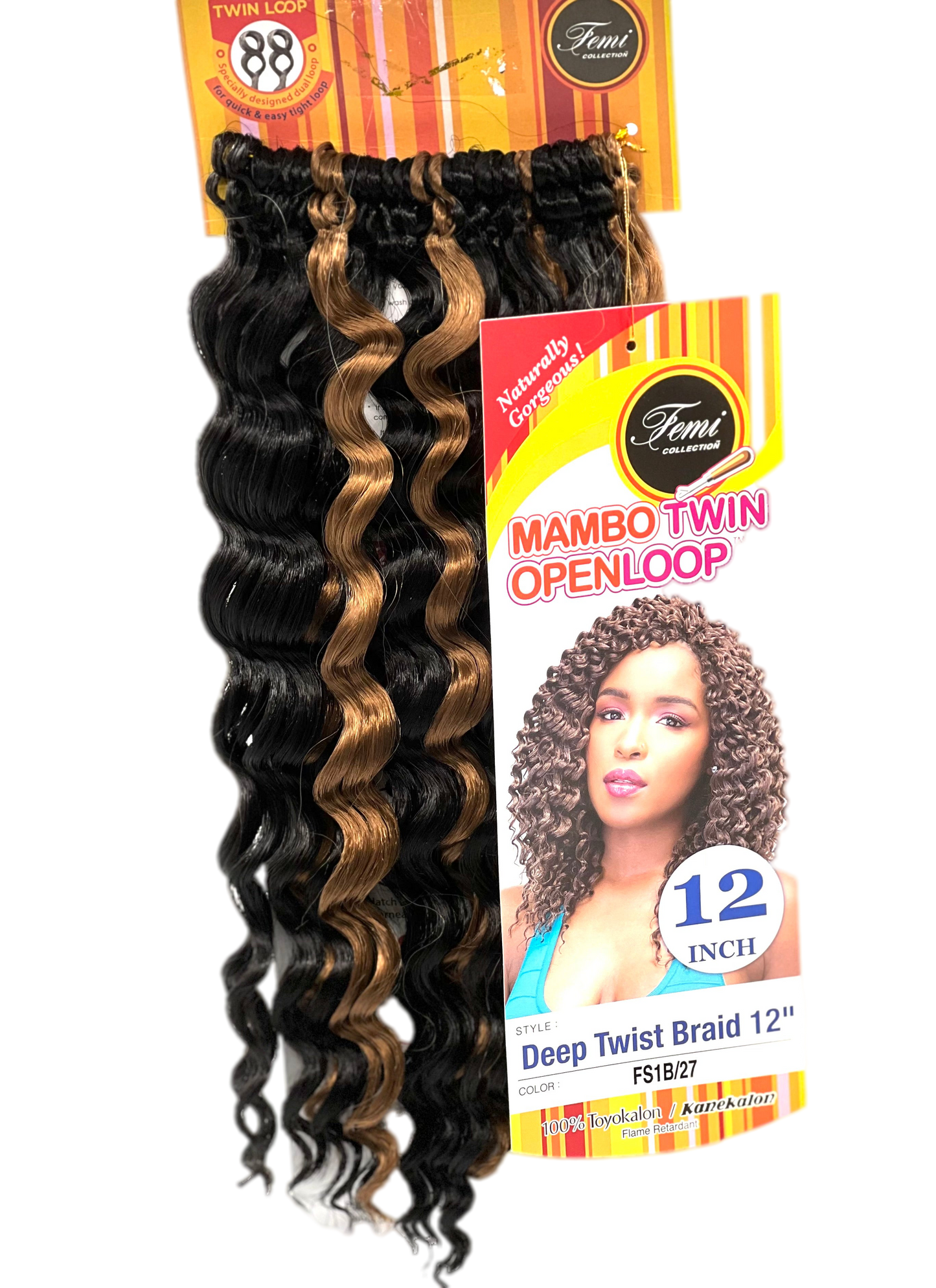 FEMI Collection Mambo Twin Open Loop Deep Twist Braid 12'' - VIP Extensions