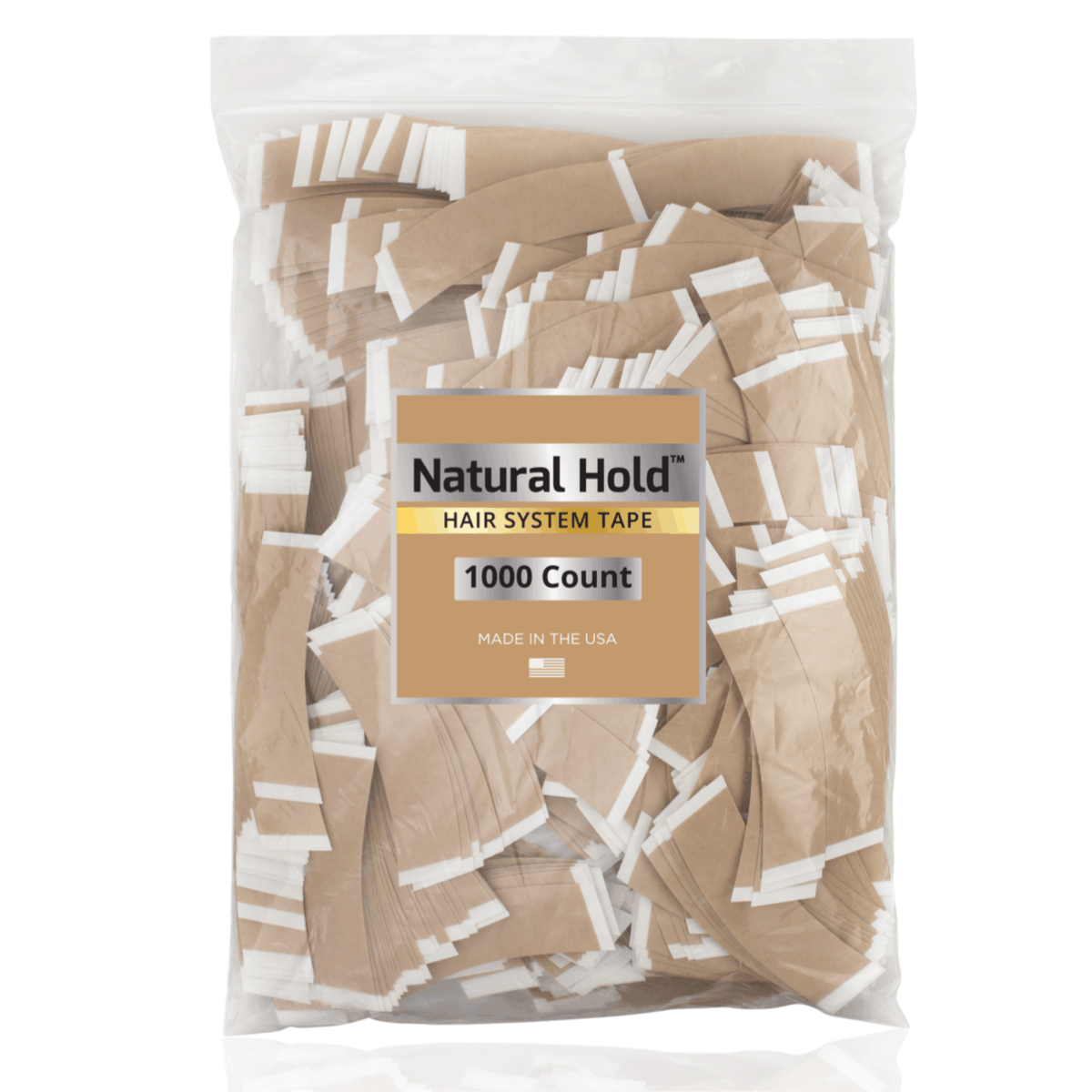 Walker Tape 1" X 3" NATURAL HOLD STRIPS 1000PC/BAG - VIP Extensions