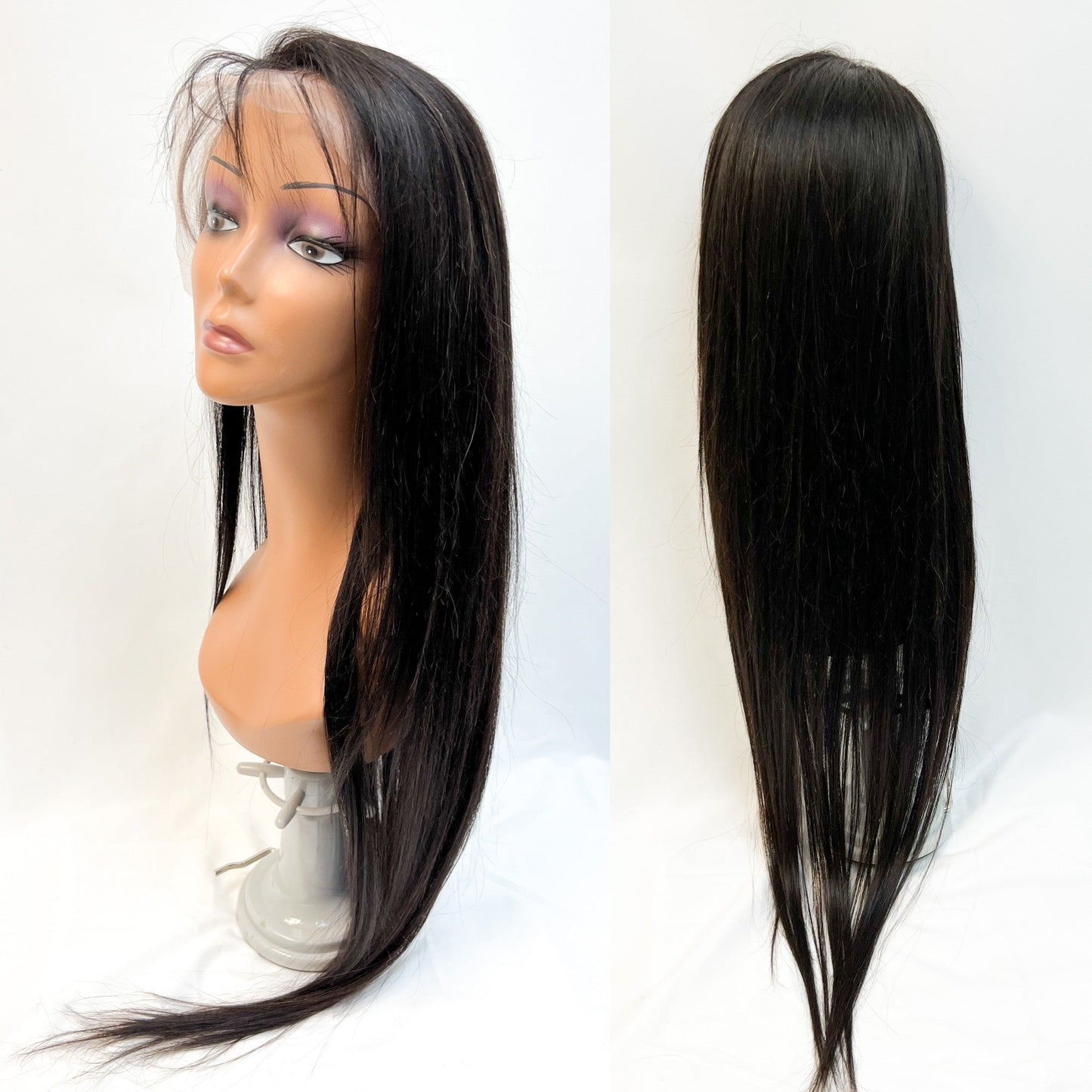 Rio Straight Frontal Wig Human Hair Natural Black - VIP Extensions