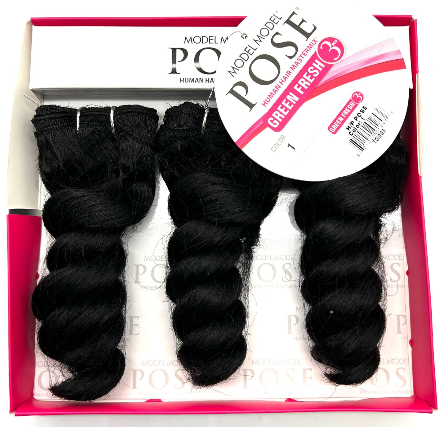 Model Model Pose Human Hair Blend Green Fresh 3PCS - VIP Extensions