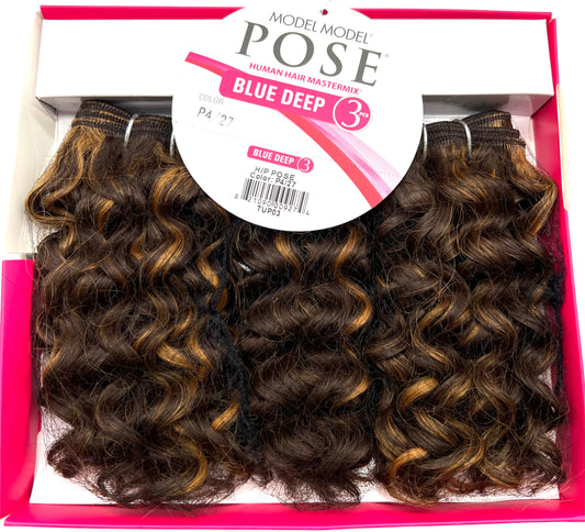Model Model POSE Human Hair Blend Blue Deep 3PCS - VIP Extensions