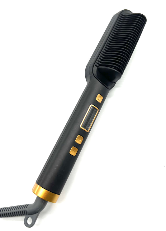 2 in 1 Electric Ceramic Hair Comb Straighter Curler Brush - VIP Extensions