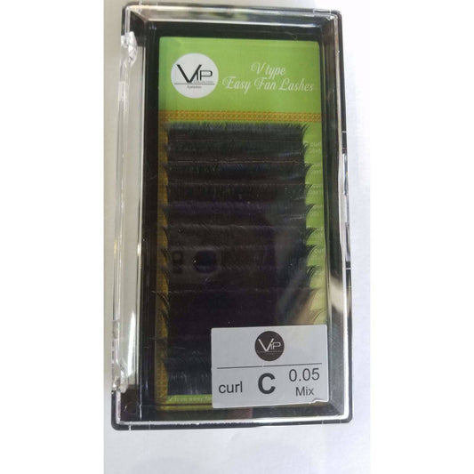 VIP - V Type Easy Fan Lashes - 0.5 C curl -12 lines - VIP Extensions