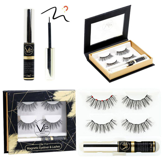 VIP Magnetic Lashes with Magnetic Eyeliner  - 2 pairs - VIP Extensions