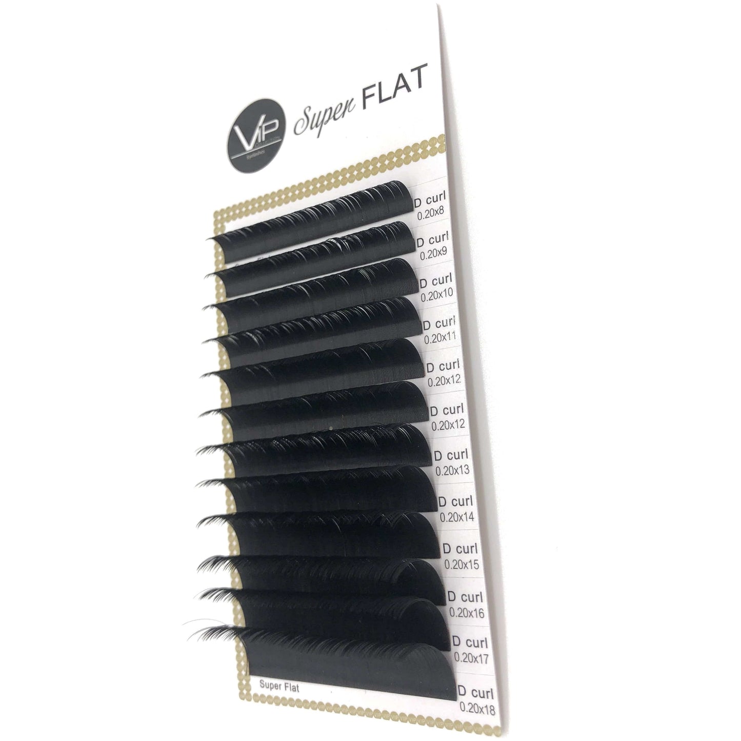VIP Eyelashes - Super Flat Extensions - 12 lines - 0.20 D - VIP Extensions