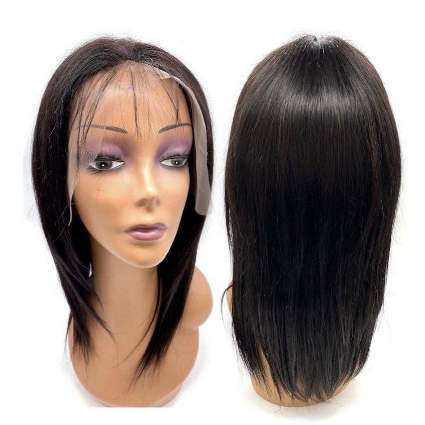 VIP -Lace Front Wig - 100% Human Hair Natural Black (180 density) Straight - VIP Extensions