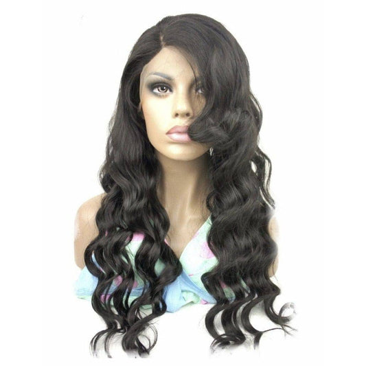 VIP - Full Lace Wig - 100% Human Hair Natural Black (180 density)Body Wave - VIP Extensions