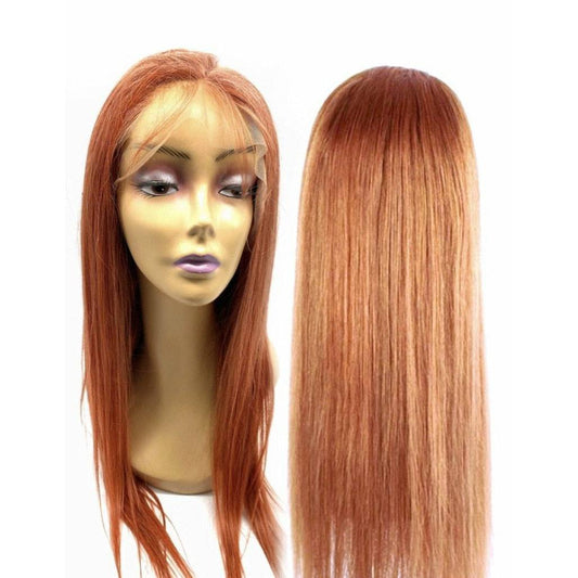 RIO Full Lace Human Hair Wig Straight color Peach -24'' - VIP Extensions