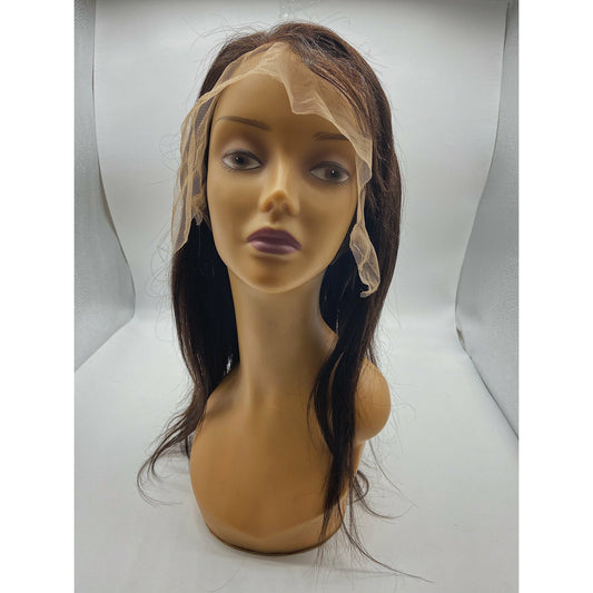 RIO Full Lace Human Hair Wig Straight Natural Black -16'' - VIP Extensions