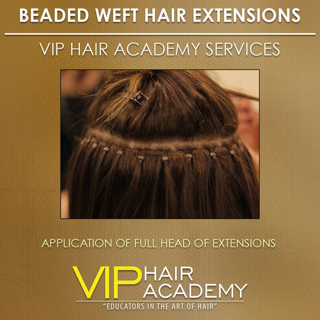 Beaded Micro Weft Hair Extensions Services - VIP Extensions