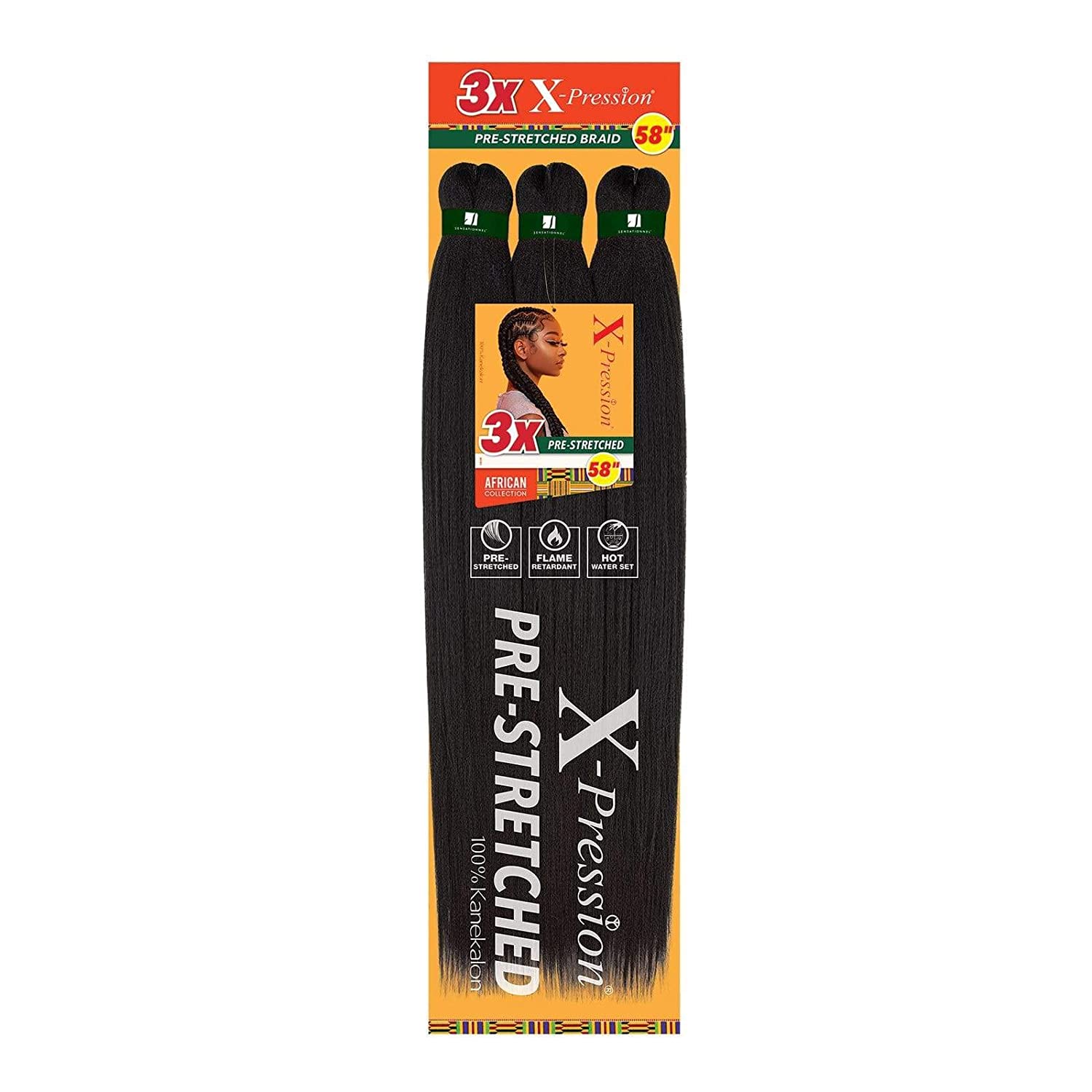 3X-pression Pre-stretched Braiding Hair 58" - VIP Extensions