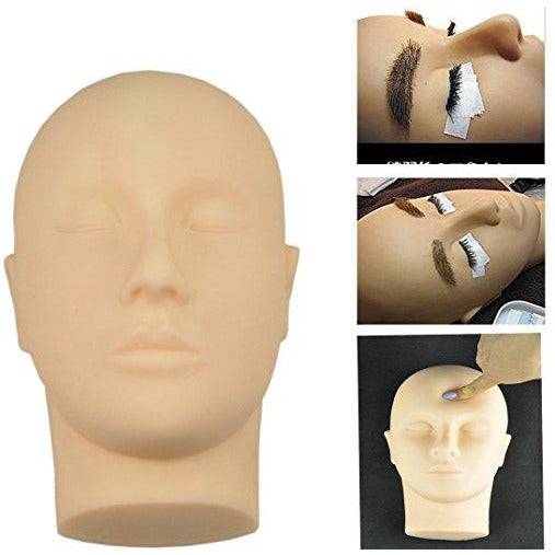 Rubber Practice Mannequin Manikin Head Eyelashes Makeup Massage Practice - VIP Extensions