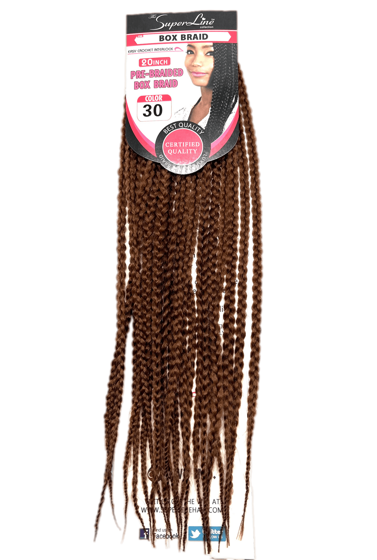 The Super Line collection Pre-Braided Box Braid 20'' - VIP Extensions