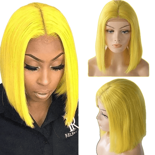 RIO Lace Front U Part Human Hair Bob Wig Straight - VIP Extensions