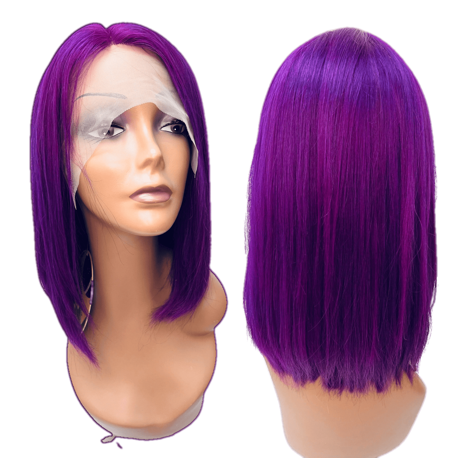 RIO Lace Front U Part Human Hair Bob Wig Straight - VIP Extensions
