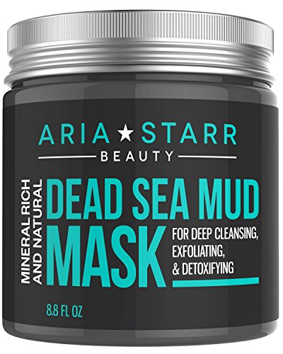Aria Starr Dead Sea Mud Mask For Face, Acne, Oily Skin & Blackheads - Facial Pore Minimizer, Reducer & Pores Cleanser Treatment - Natural For Younger Looking Skin - VIP Extensions