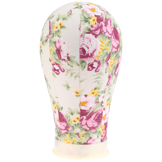 Flower Print Poly Block Canvas Head 21" - VIP Extensions