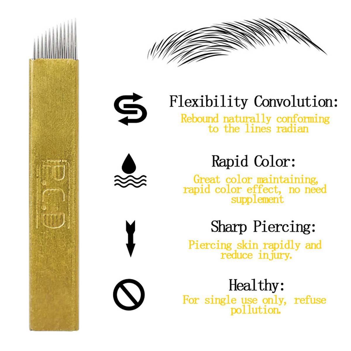 Microblading Needles Permanent Makeup Manual Eyebrow Blades - BeautyGiant USA
