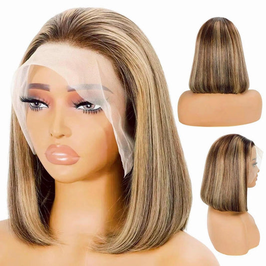 Bob Wig Lace Front Wigs Human Hair Pre Plucked 13x4 HD - VIP Extensions