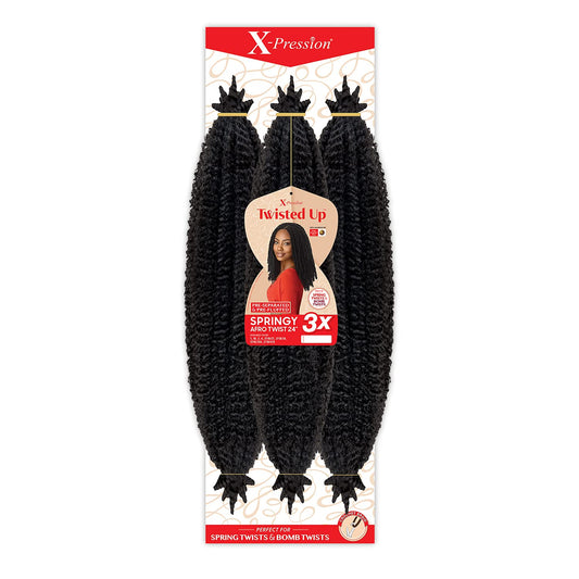 Outre Crochet Braids X-Pression Twisted Up 3X Springy Afro Twist 24" - VIP Extensions