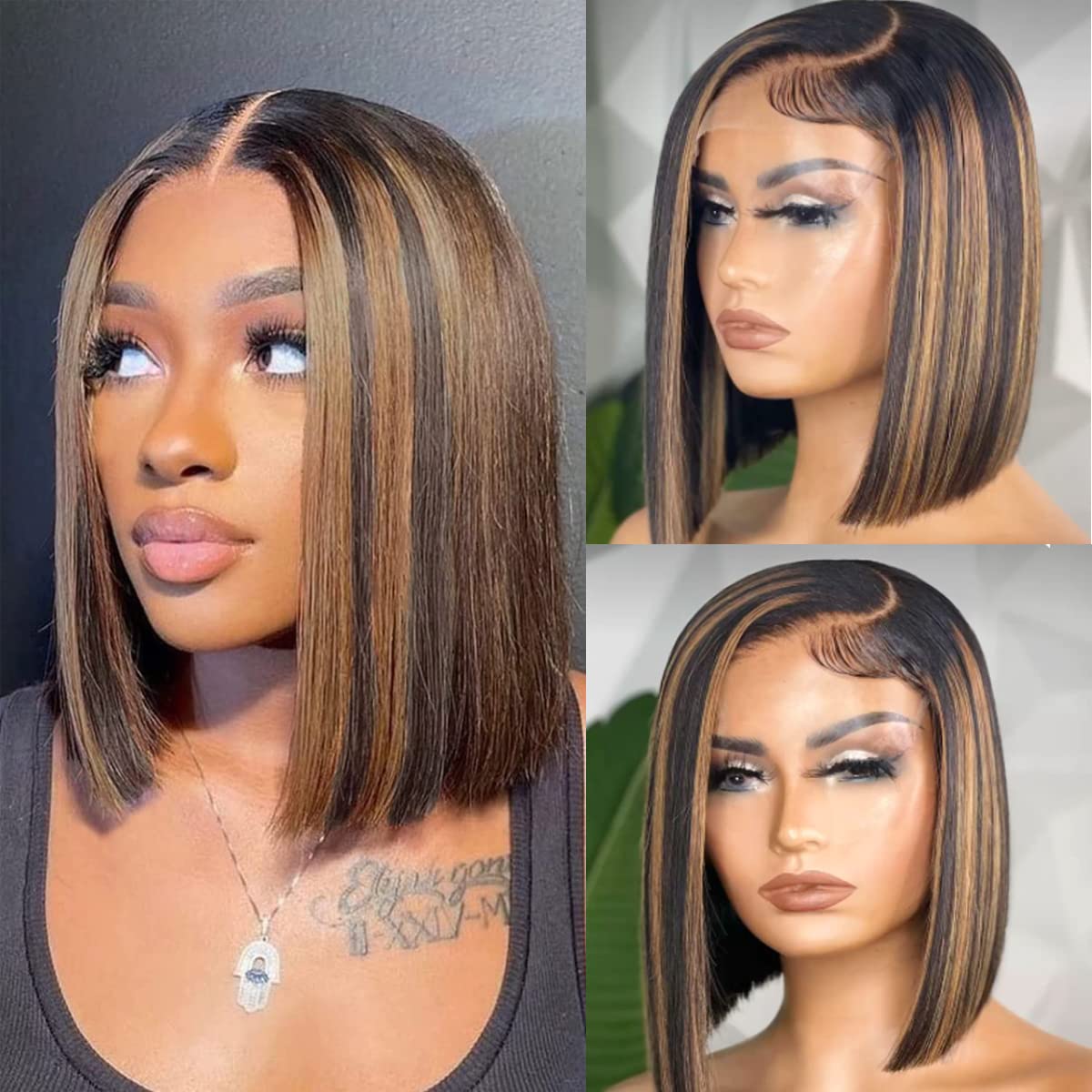 Bob Lace Front Wigs Human Hair Straight T Part Lace Wig - VIP Extensions