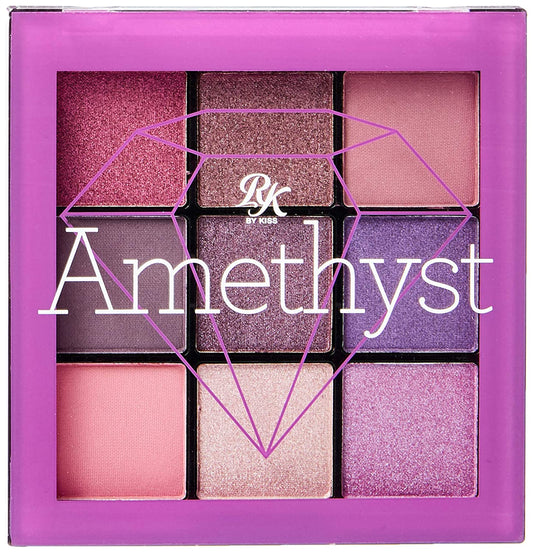 Ruby Kisses Eye Shadow Palette 9 Shadows Eye Makeup for Spring (1 PACK, Amethyst) - VIP Extensions