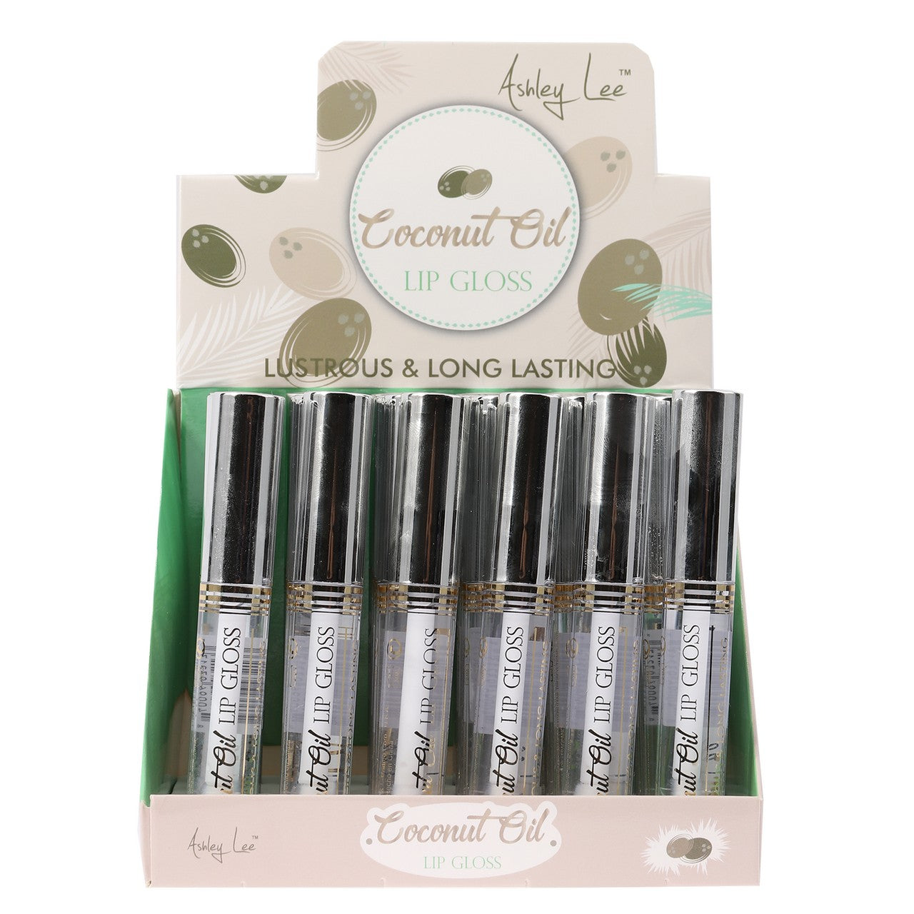 ASHLEY LEE CLEAR LIPGLOSS BOTTLE COCONUT OIL 0.1fl oz - VIP Extensions