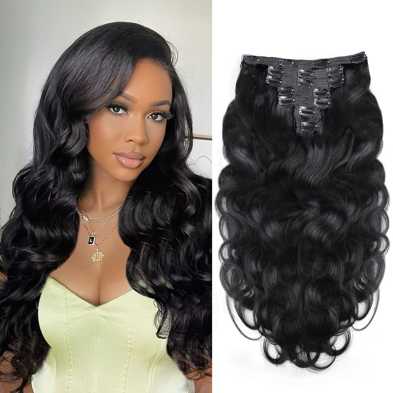 VIP Clip Extensions/ Body Wave  18"  140 grams - ClipeX System - VIP Extensions