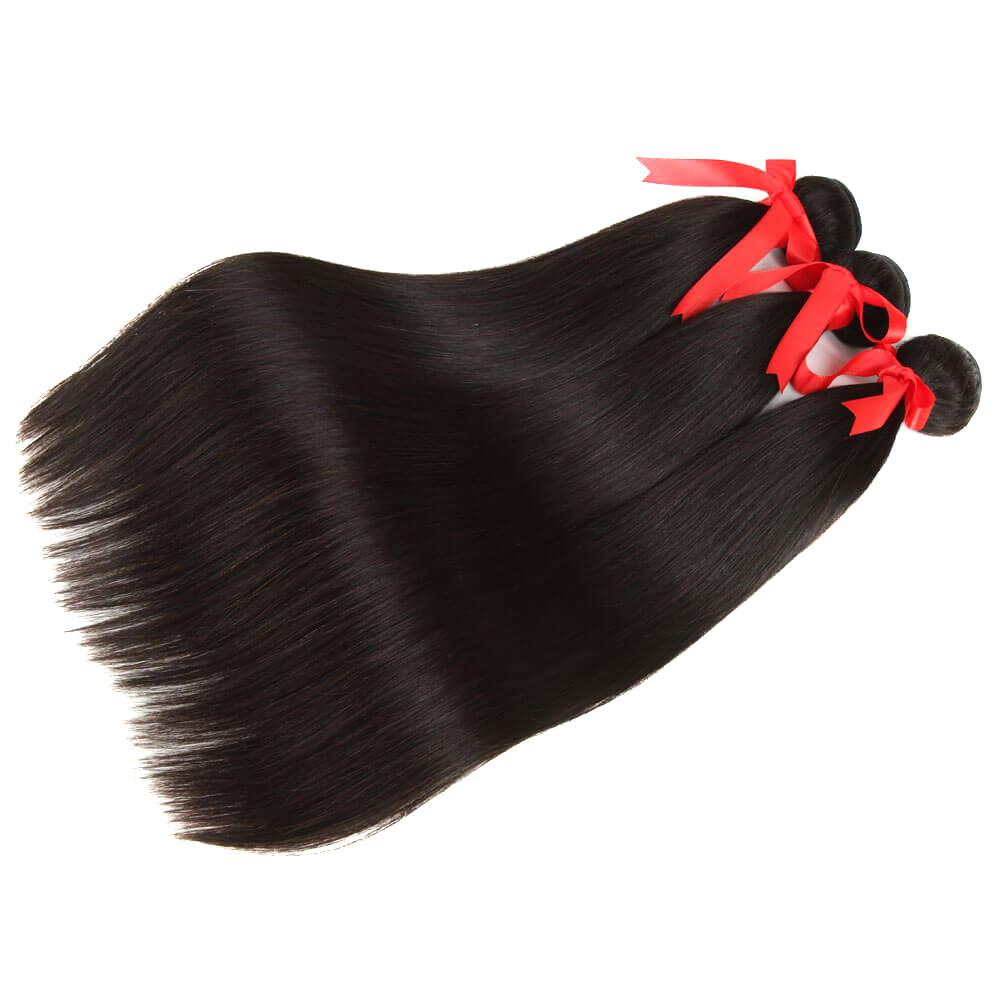 Queen Virgin Human Hair Natural Straight Wave  Bundle - VIP Extensions