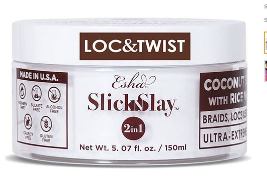 Esha Slick N Slay Braiding Gel – 3-in-1 Braid and Edge Gel – Ultra Extreme Hold Gel for Hair  5.07OZ - 150ml - VIP Extensions