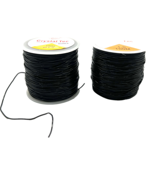 Elastic Thread Black - 100 meters - VIP Extensions
