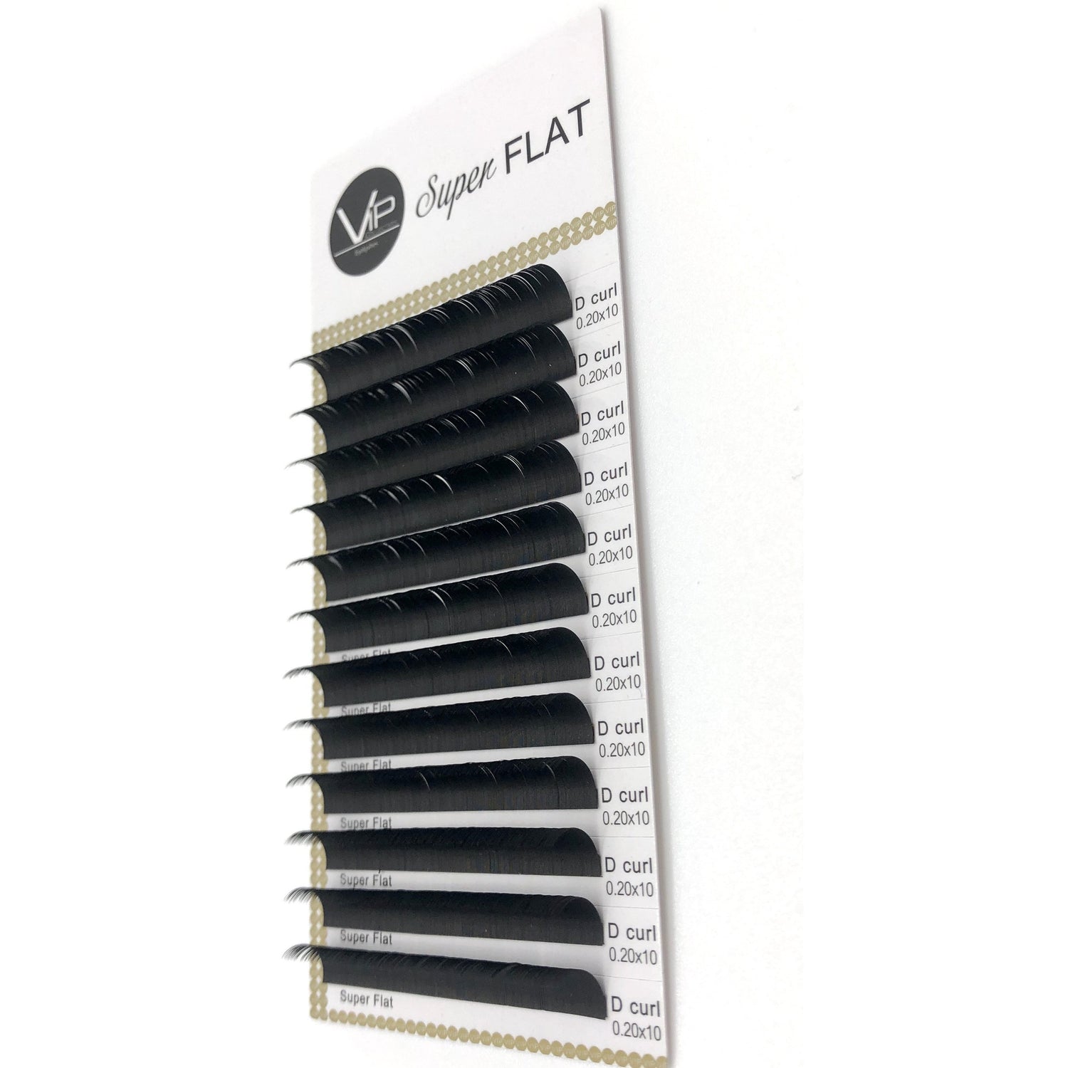 VIP Eyelashes - Super Flat Extensions - 12 lines - 0.20 D - BeautyGiant USA