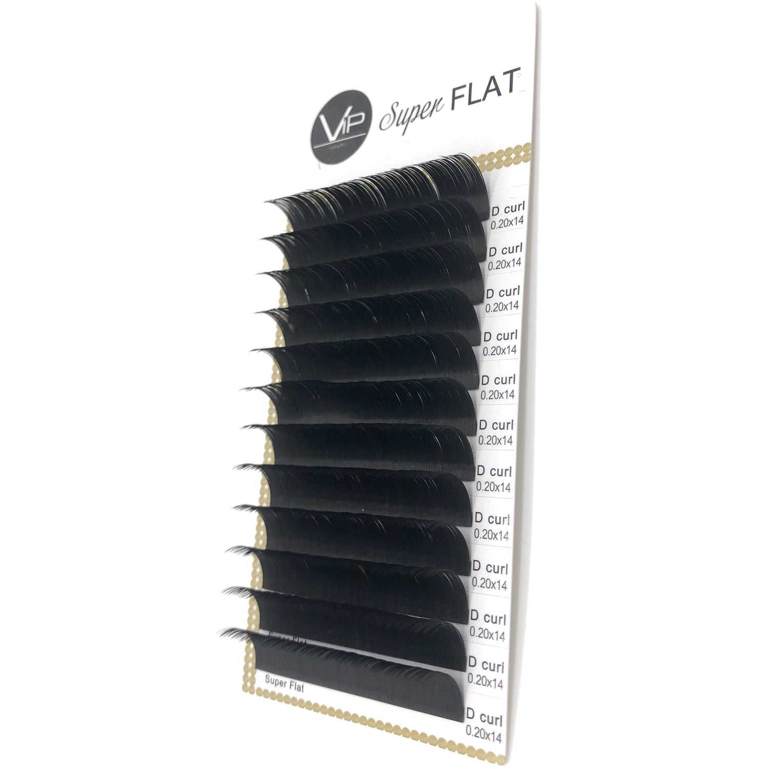 VIP Eyelashes - Super Flat Extensions - 12 lines - 0.20 D - BeautyGiant USA