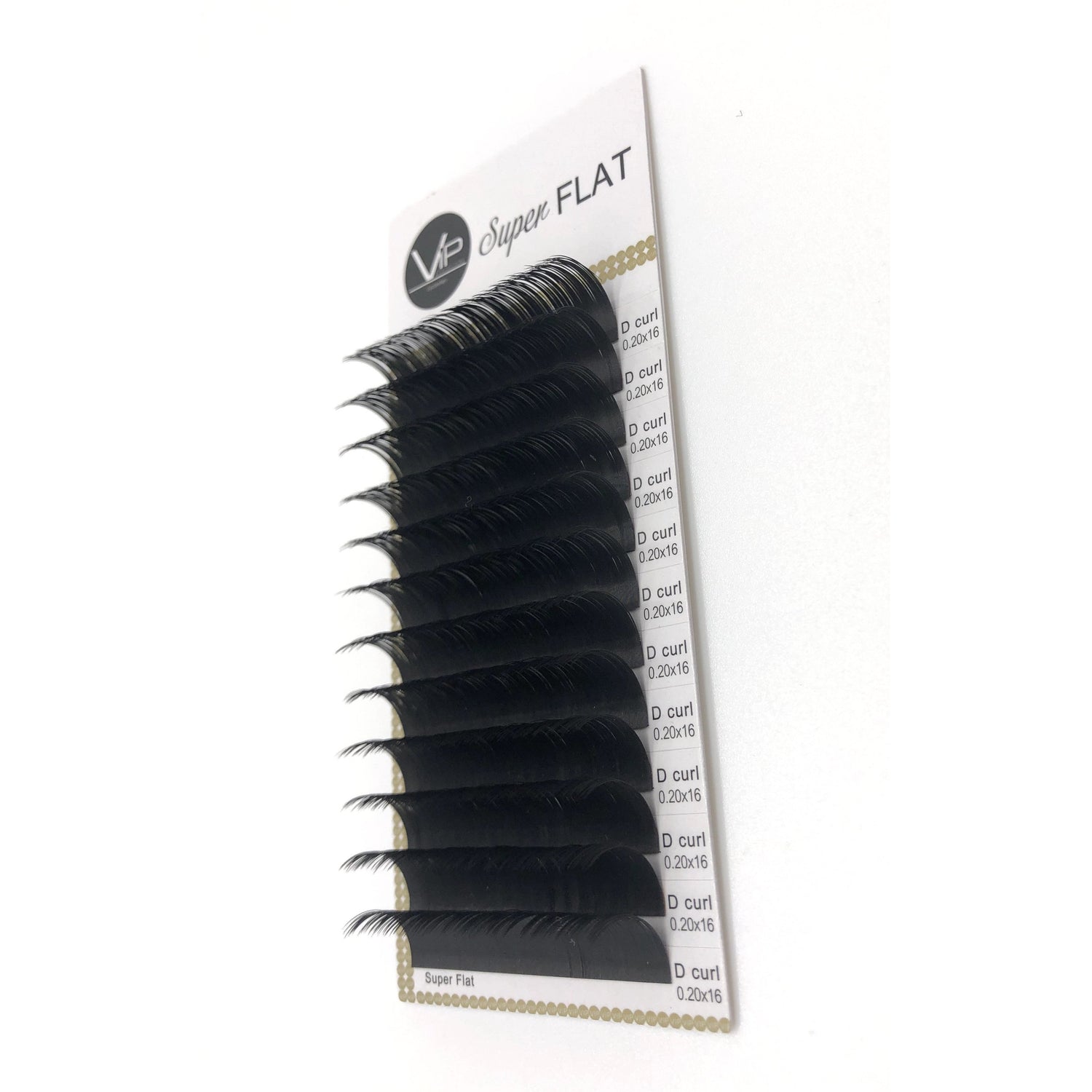 VIP Eyelashes - Super Flat Extensions - 12 lines - 0.20 D - BeautyGiant USA