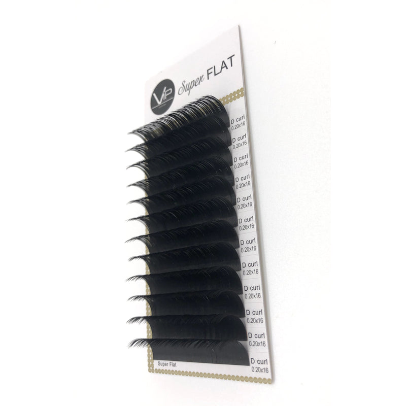 VIP Eyelashes - Super Flat Extensions - 12 lines - 0.20 D - BeautyGiant USA