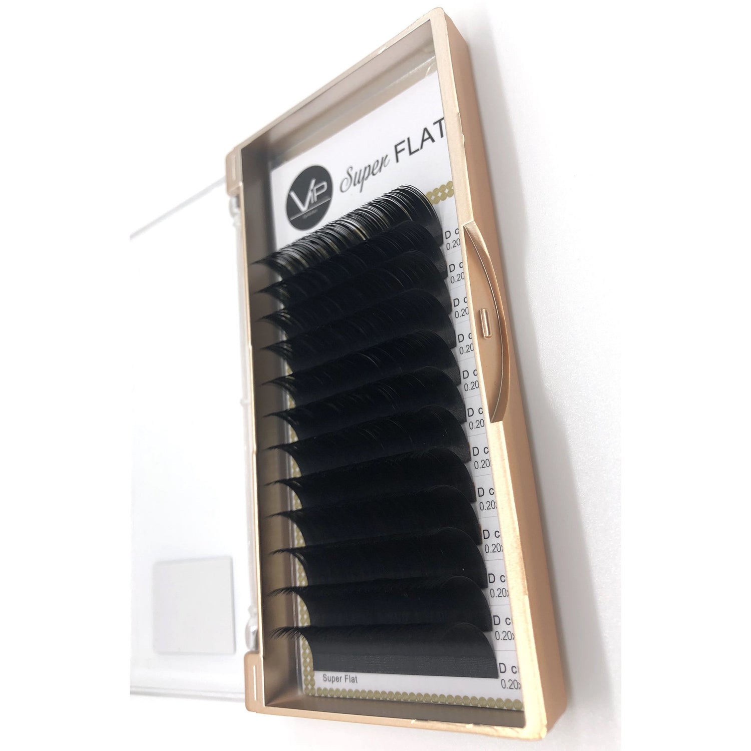 VIP Eyelashes - Super Flat Extensions - 12 lines - 0.20 D - BeautyGiant USA