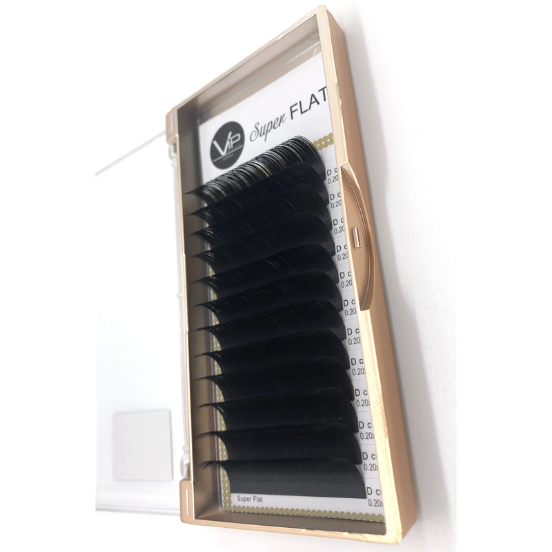 VIP Eyelashes - Super Flat Extensions - 12 lines - 0.20 D - BeautyGiant USA