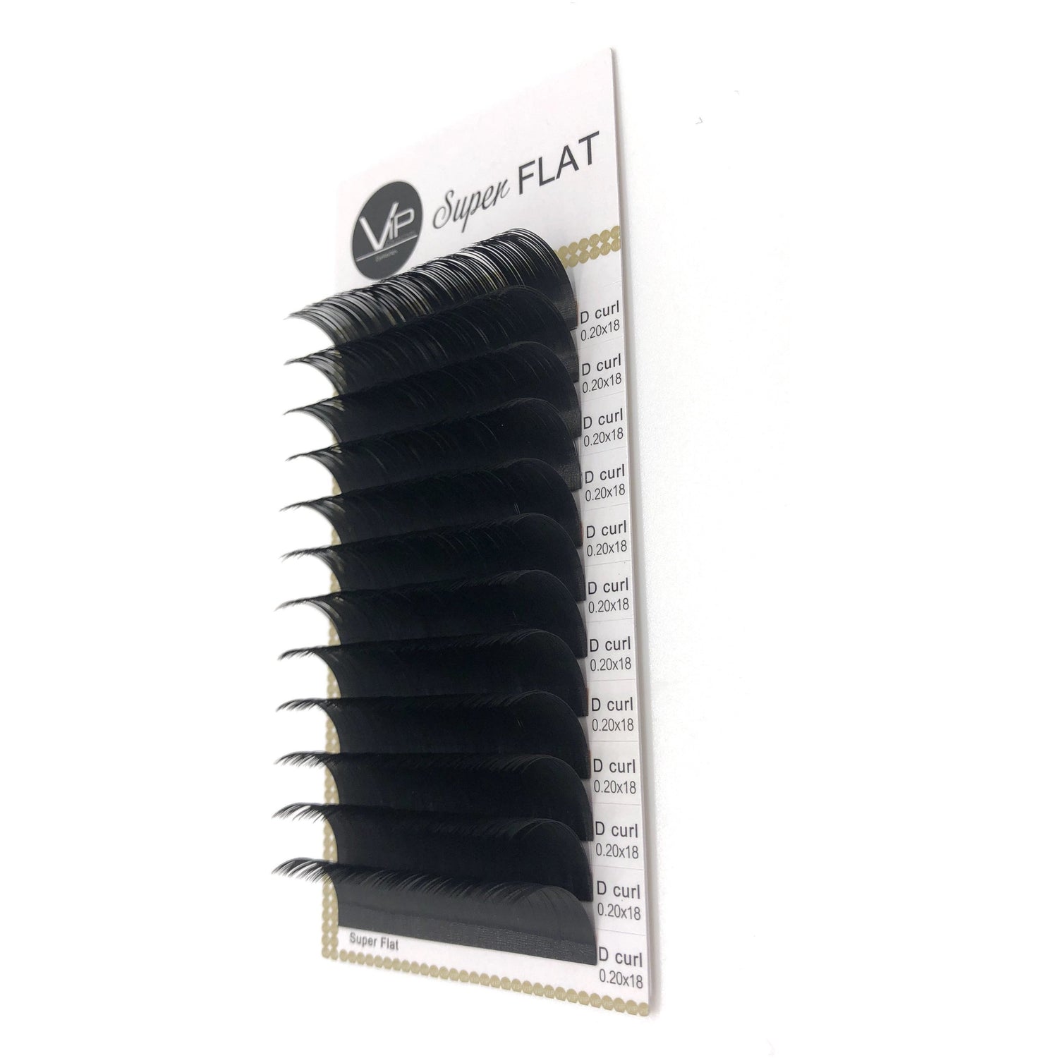 VIP Eyelashes - Super Flat Extensions - 12 lines - 0.20 D - BeautyGiant USA