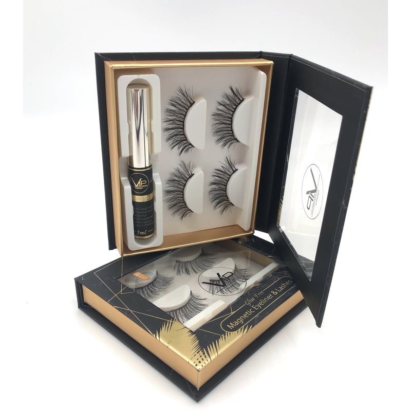VIP Magnetic Lashes with Magnetic Eyeliner  - 2 pairs - BeautyGiant USA