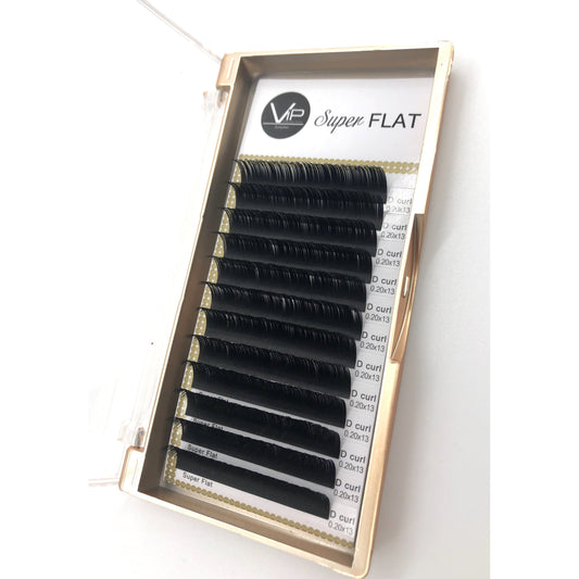 VIP Eyelashes - Super Flat Extensions - 12 lines - 0.20 D - BeautyGiant USA