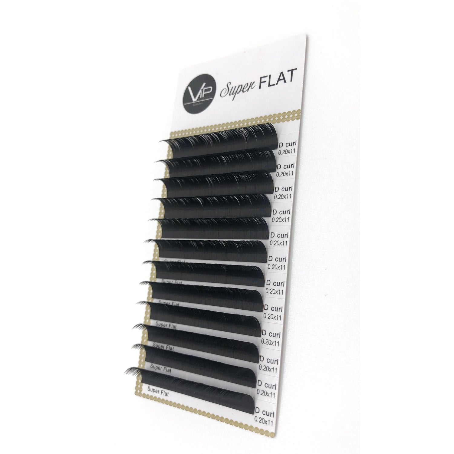 VIP Eyelashes - Super Flat Extensions - 12 lines - 0.20 D - BeautyGiant USA