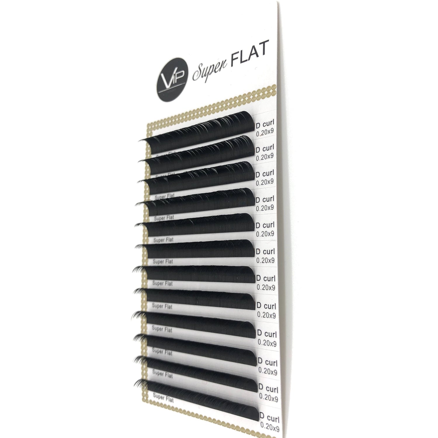 VIP Eyelashes - Super Flat Extensions - 12 lines - 0.20 D - BeautyGiant USA