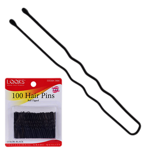 LQQKS HAIR PIN 100CT BLACK (1 3/4") - VIP Extensions
