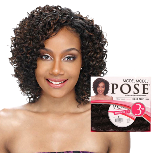 Model Model POSE Human Hair Blend Blue Deep  3PCS - VIP Extensions