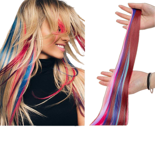 Multi-colors Party Highlights Clip in Synthetic Hair - VIP Extensions
