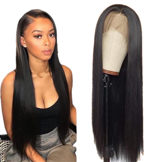 Rio Straight Frontal Wig Human Hair Natural Black - VIP Extensions